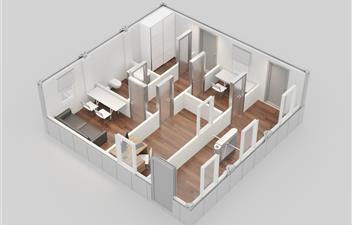 Планировка 3D модульного здания 'Пропускной пункт предприятия' фото #11
