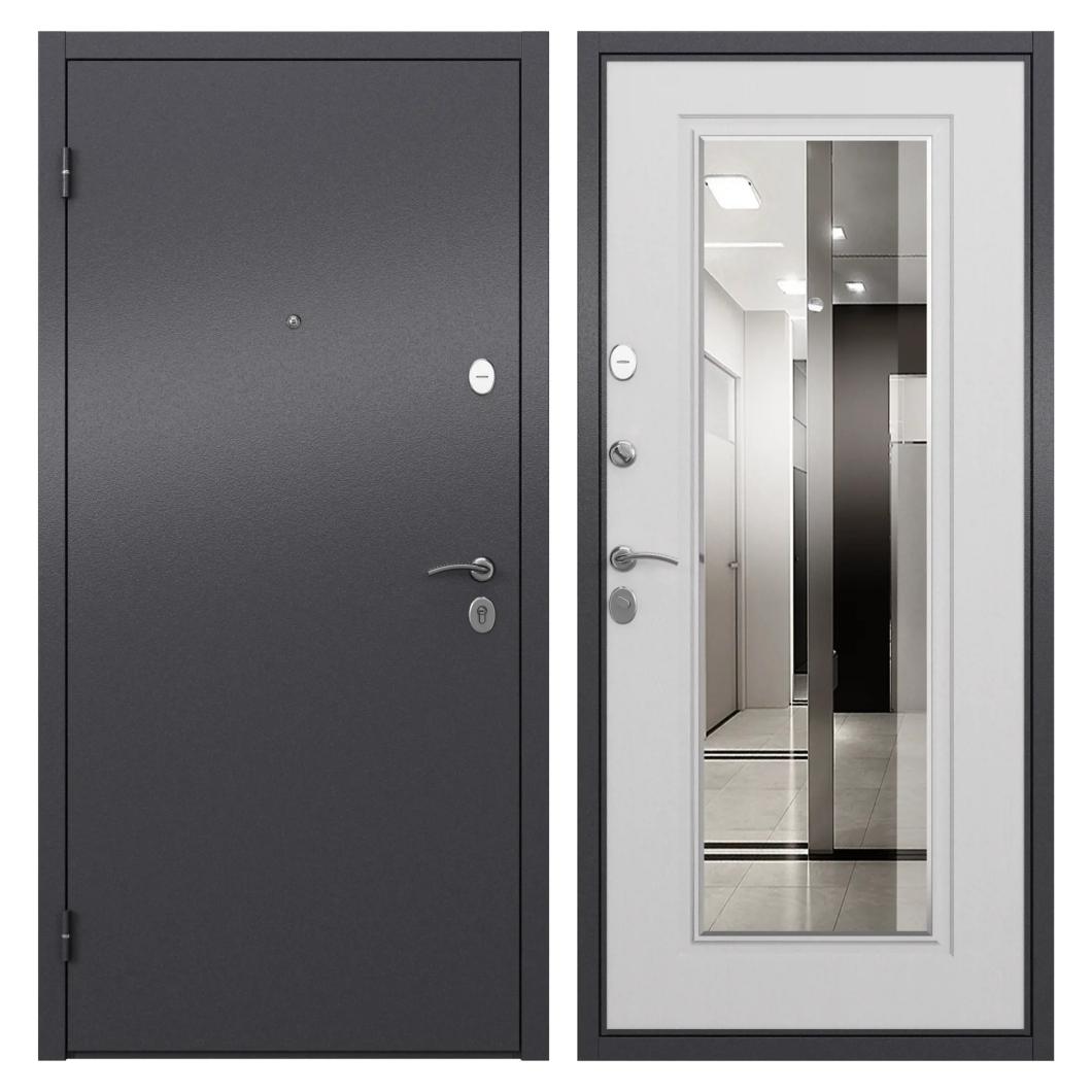Дверь входная металлическая Берн, 860 мм, левая, цвет скай белый