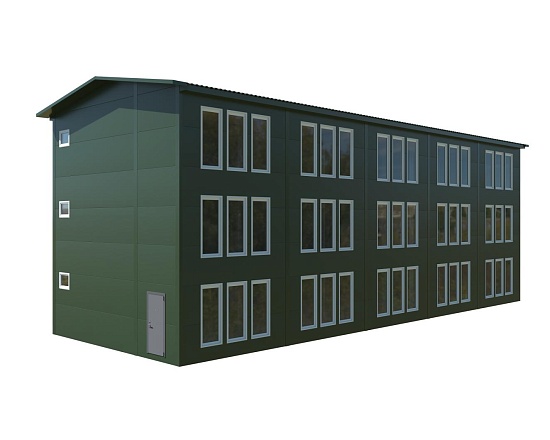 Модульная казарма GALLARY 3G5 (615 м2) 3-х этажная