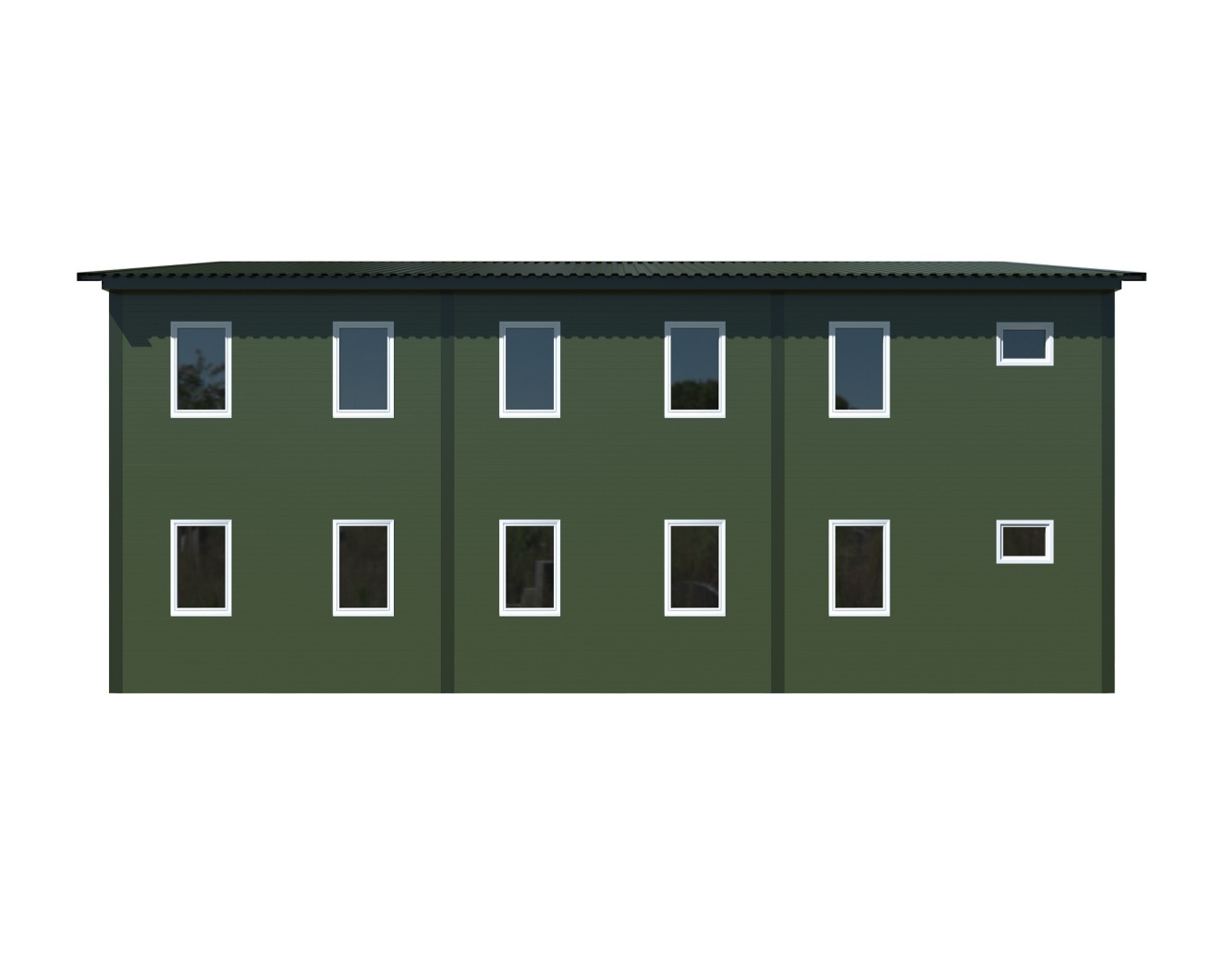 Модульная казарма HOLL-3 (420 м2) 2-х этажная